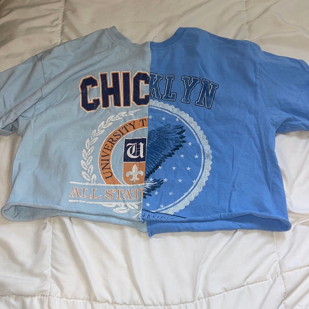 patch cropped tee